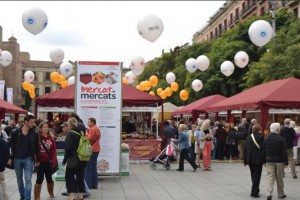 Distribución de moquetas feriales en Badalona